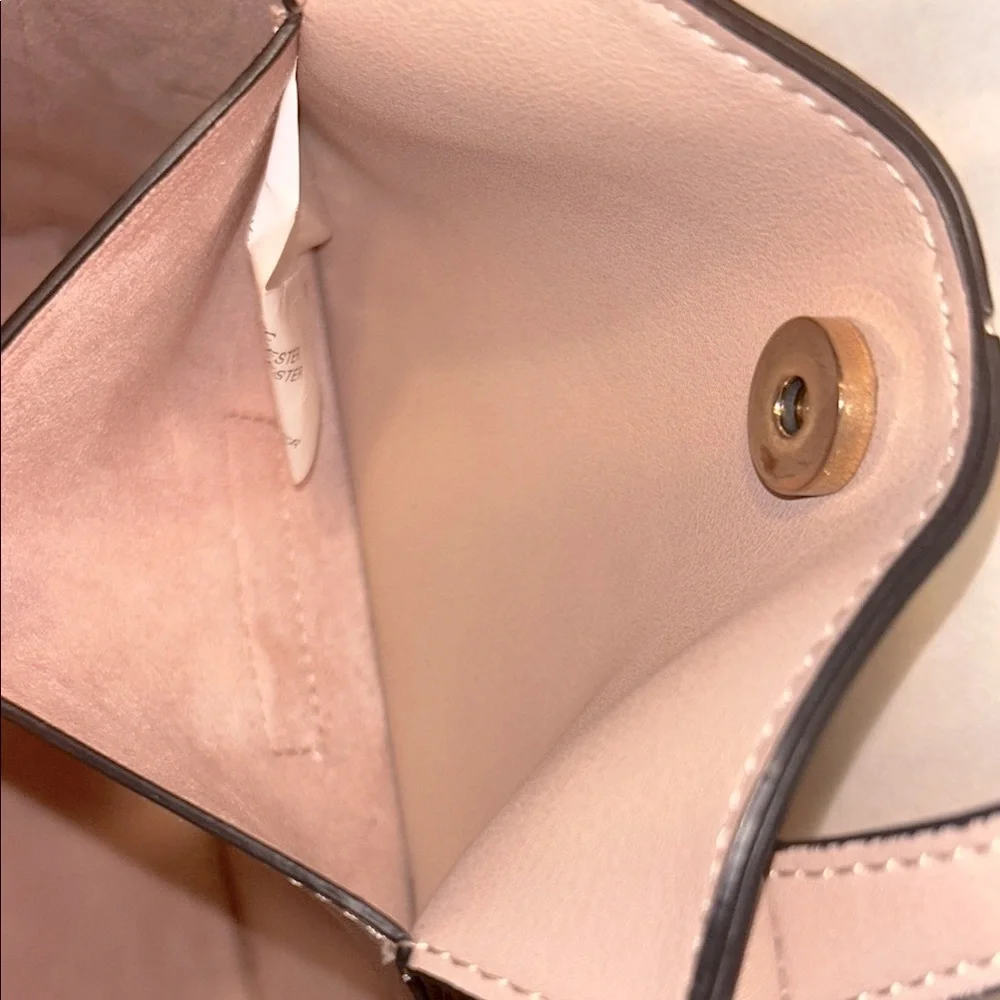 Steve Madden - Mini Cori Tote Faux Blush Pink Leather & Faux Pink Suede Interior
